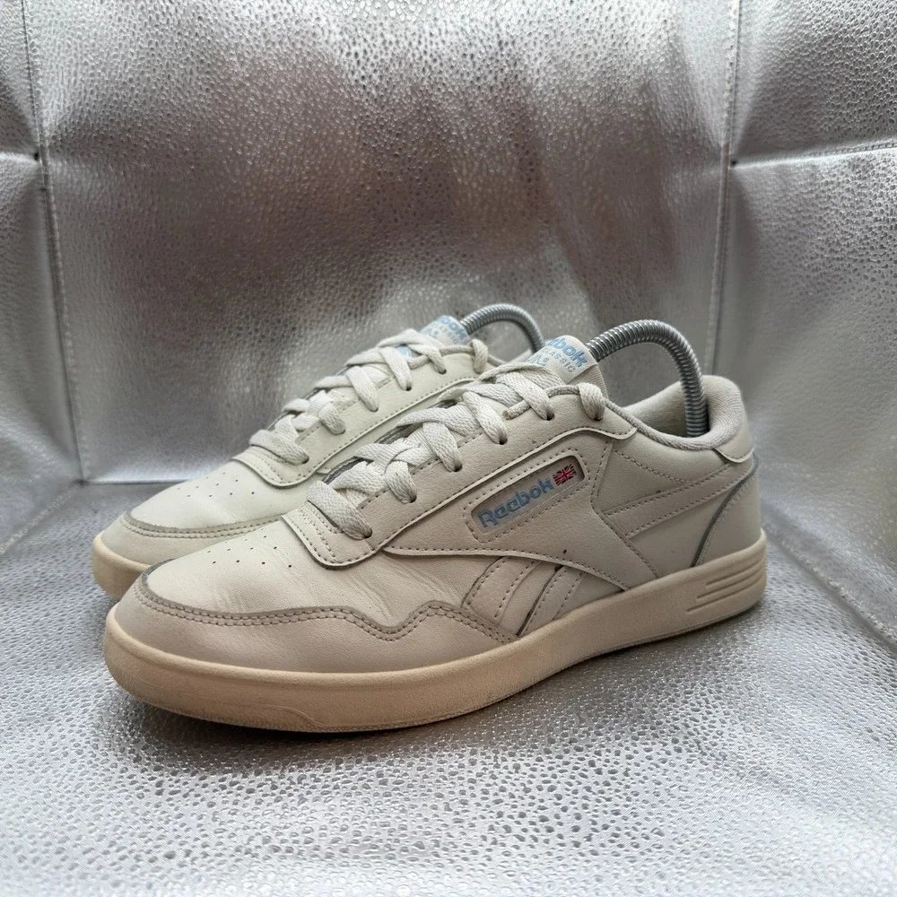 Size 8.5 Reebok Club MEMT Chalk‎ Glass Blue Womens Low Top Sneaker Shoes FZ3878